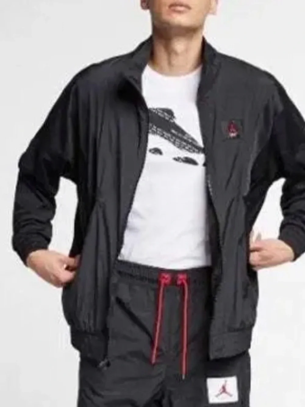 Air Jordan Flight Warm-Up Men's Jacket (Style Code: AO0555-010) Size Large Black